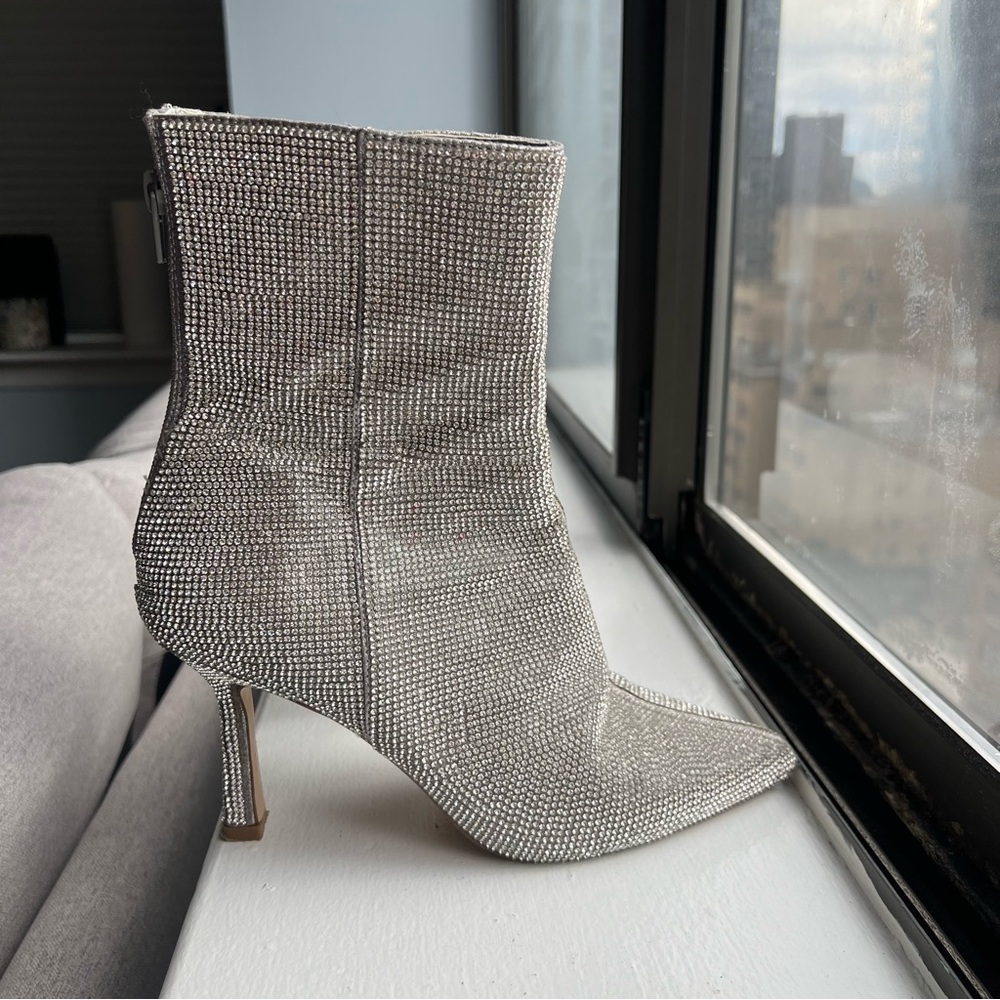 Aqua Rhinestone Booties - Picture 3 of 9